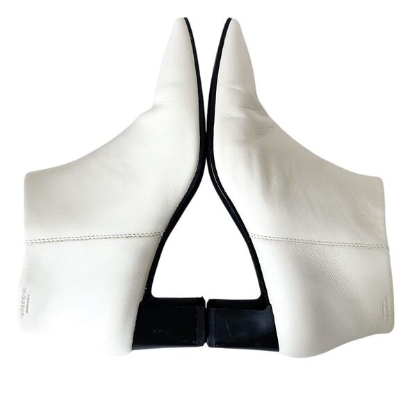 VAGABOND Ebba Leather Square Toe Ankle Boots In White Size 39/9 - Picture 11 of 15